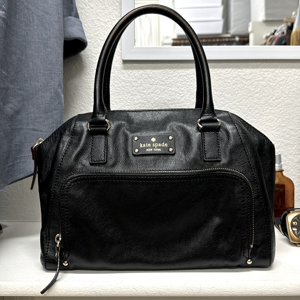 Kate Spade New York Black Bowler Bag Satchel Tote Authentic